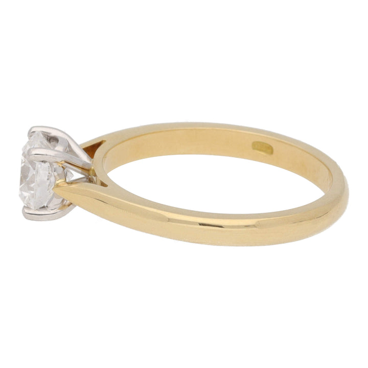 Diamond 1.01ct D SI2 18ct Yellow Gold Single Stone Ring - Michael Jones Jeweller