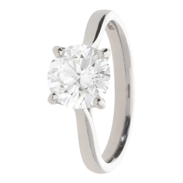 Diamond 1.70ct G VS2 Platinum Single Stone Ring - Michael Jones Jeweller