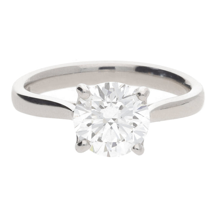 Diamond 1.70ct G VS2 Platinum Single Stone Ring - Michael Jones Jeweller