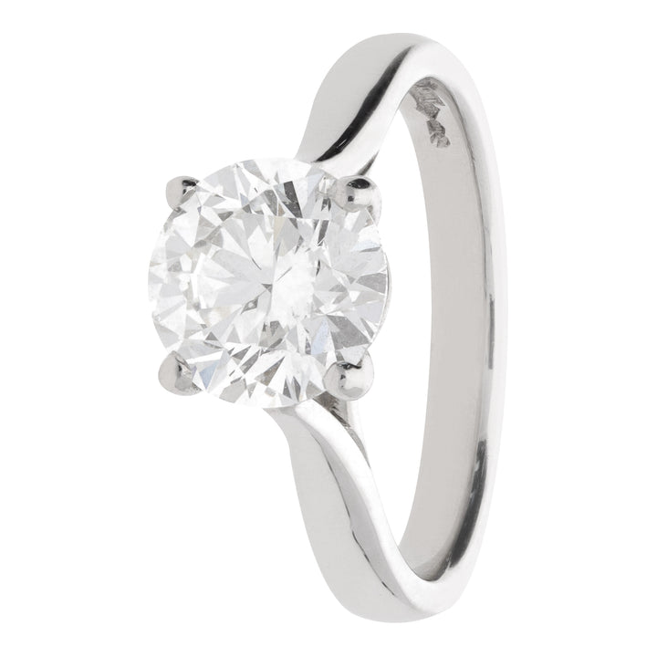 Diamond 2.02ct G SI1 Platinum Single Stone Ring - Michael Jones Jeweller