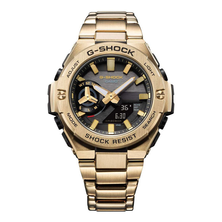 Casio G-Shock G-Steel B500 Gold Plated Quartz Watch GST-B500GD-9AER
