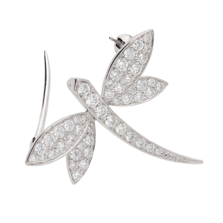 Diamond Dragonfly 18ct White Gold Brooch