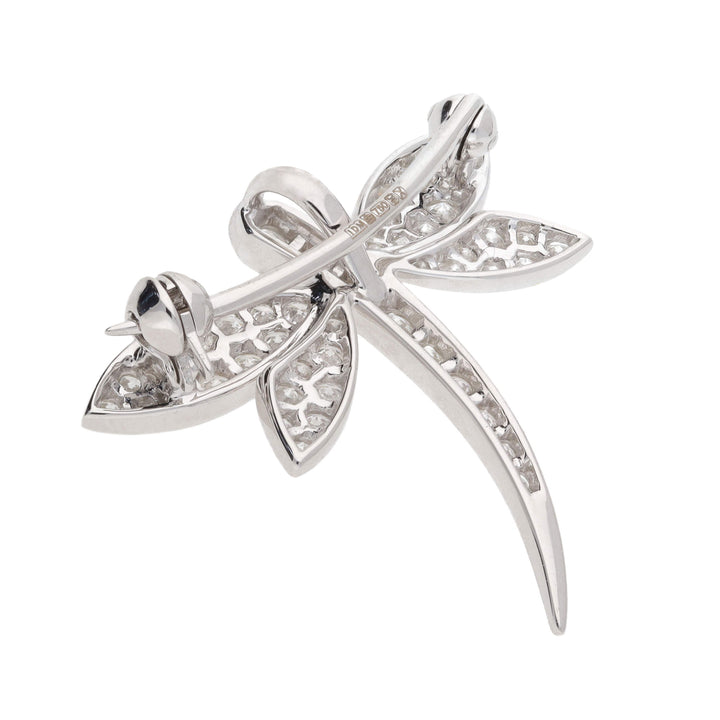 Diamond Dragonfly 18ct White Gold Brooch