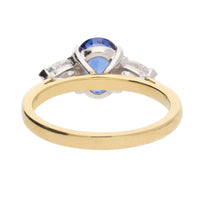 Sapphire and Diamond 18ct Yellow and White Gold Ring - Michael Jones Jeweller
