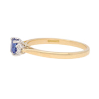 Sapphire and Diamond 18ct Yellow Gold Three Stone Ring - Michael Jones Jeweller