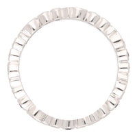 Sapphire and Diamond 18ct White Gold Scroll Design Full Eternity Ring - Michael Jones Jeweller