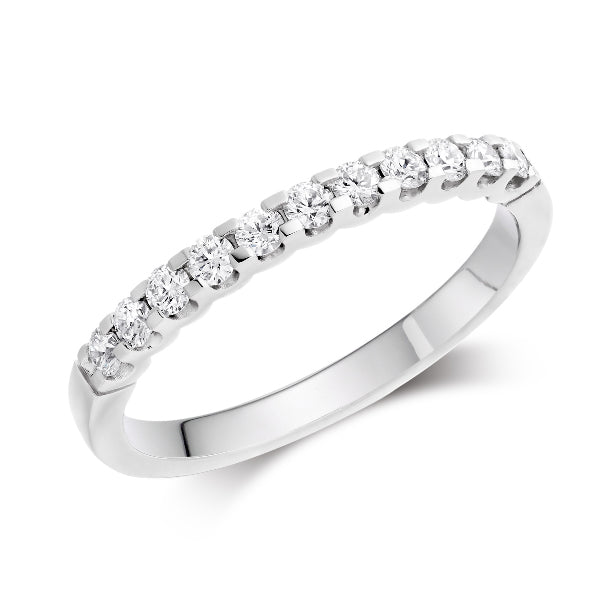 Diamond 0.31ct 18ct White Gold Half Eternity Ring