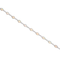 Opal and Diamond 18ct White Gold Bracelet - Michael Jones Jeweller