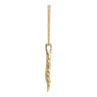Diamond Feather 18ct Yellow Gold Necklace