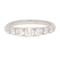 Diamond 1.00ct 18ct White Gold Half Eternity Ring - Michael Jones Jeweller