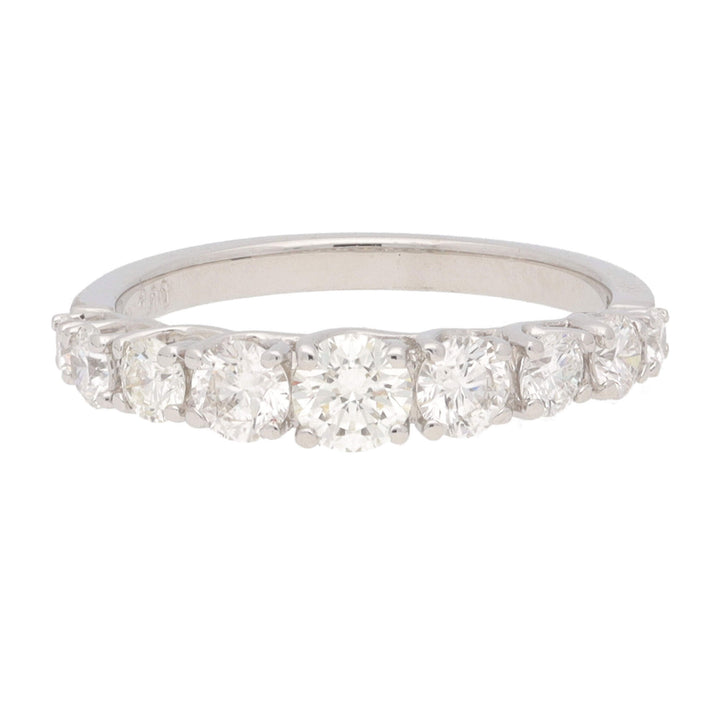 Diamond 1.00ct 18ct White Gold Half Eternity Ring - Michael Jones Jeweller