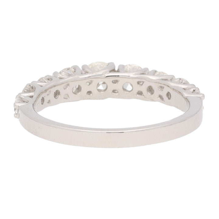 Diamond 1.00ct 18ct White Gold Half Eternity Ring - Michael Jones Jeweller