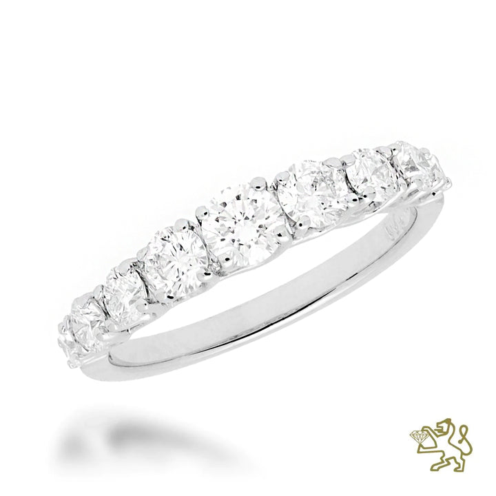 Diamond 1.00ct 18ct White Gold Half Eternity Ring - Michael Jones Jeweller