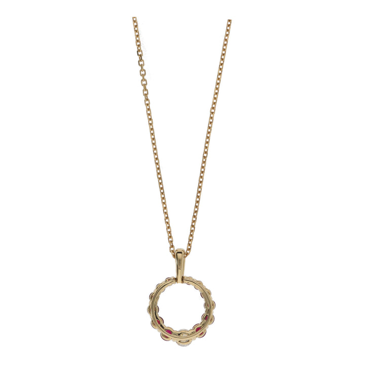Ruby and Diamond 18ct Yellow Gold Necklace - Michael Jones Jeweller