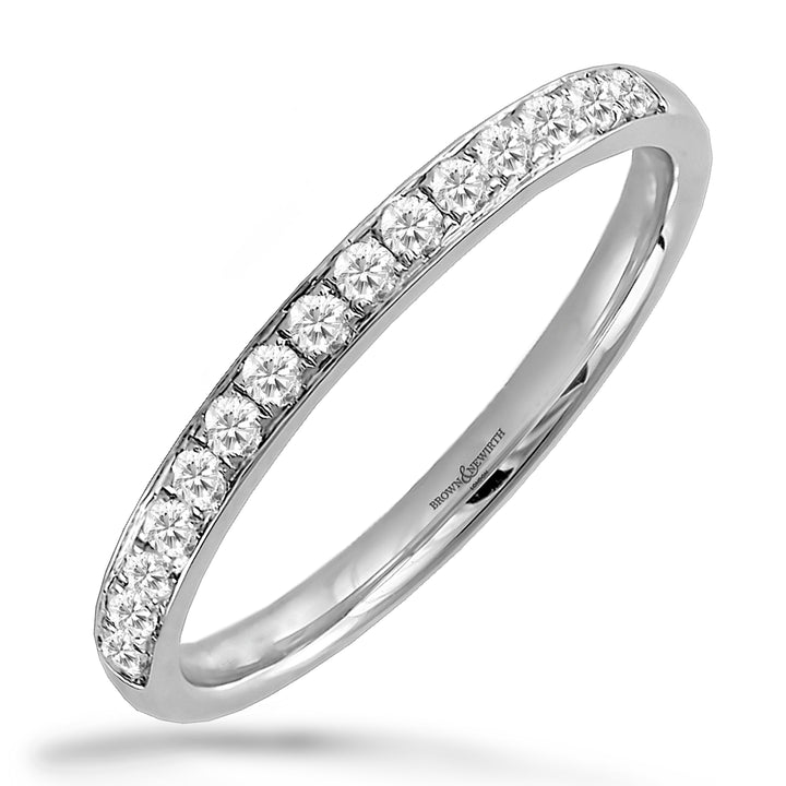 Diamond 0.20ct Sweetheart Platinum Half Eternity Ring