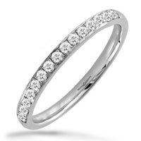 Diamond 0.25ct Sweetheart Platinum Half Eternity Ring
