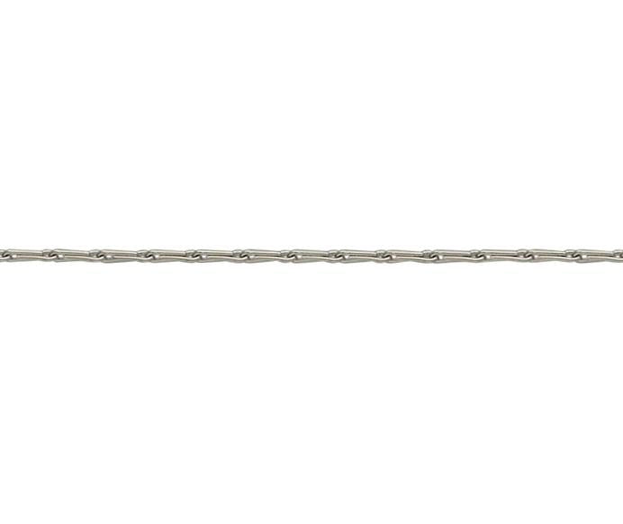 18ct White Gold 16 Inch Hayseed Link Chain