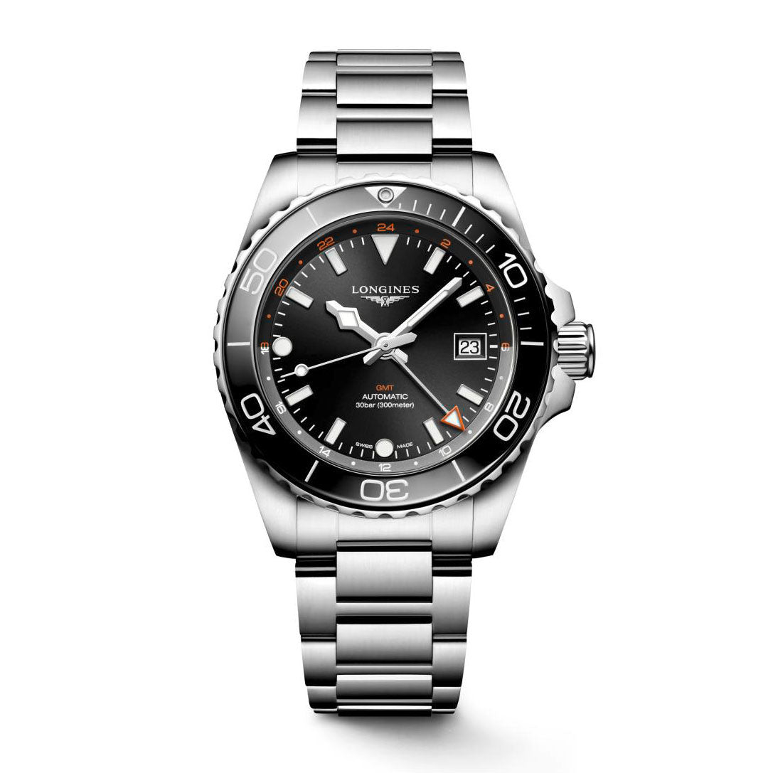 Longines HYDROCONQUEST GMT Automatic 41mm Watch L37904566 - Michael Jones Jeweller