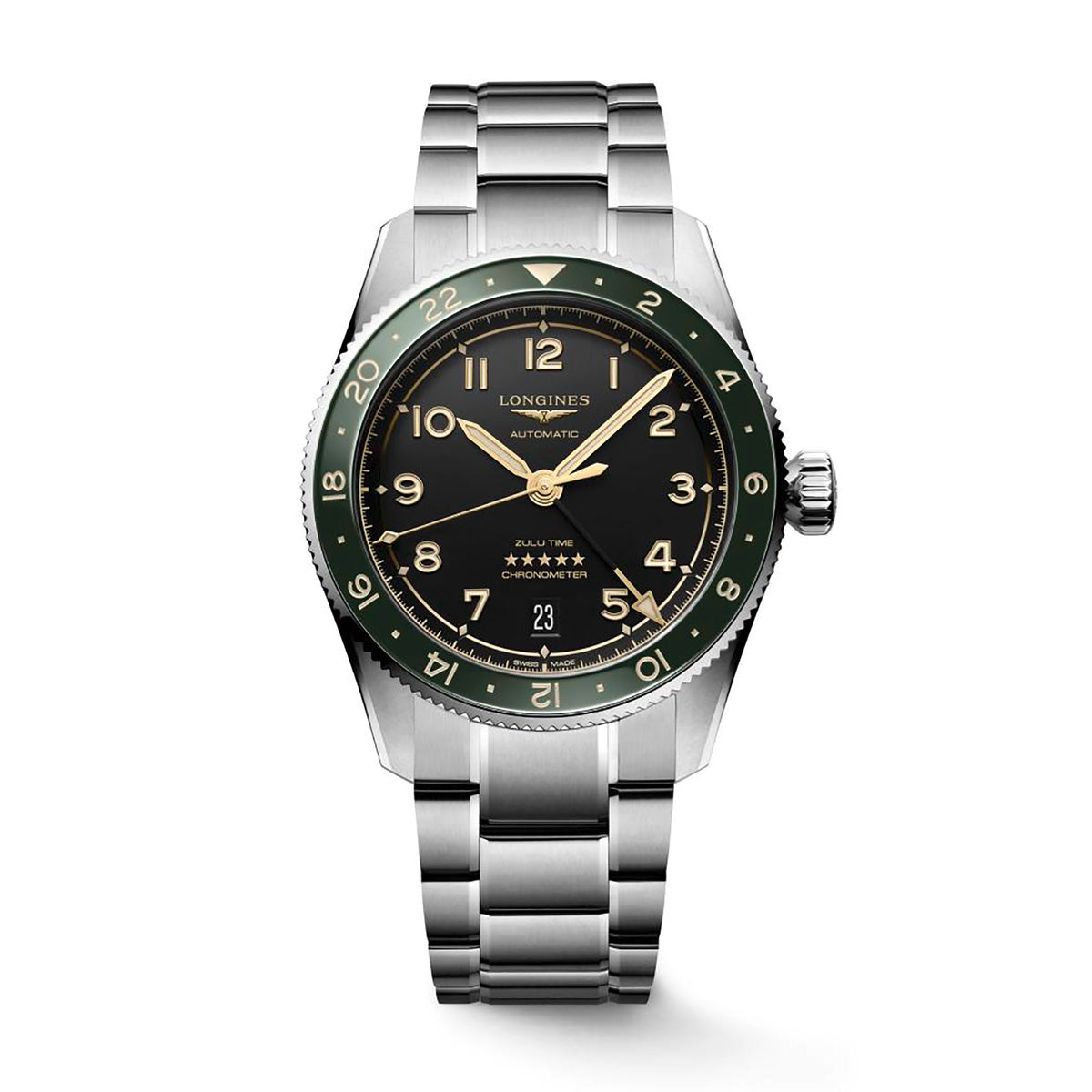 Longines SPIRIT ZULU TIME Automatic 39mm Watch L38024636 - Michael Jones Jeweller