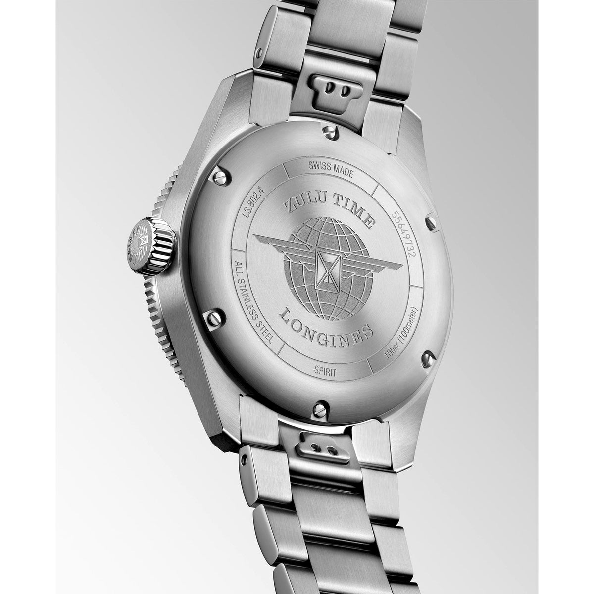 Longines SPIRIT ZULU TIME Automatic 39mm Watch L38024636 - Michael Jones Jeweller