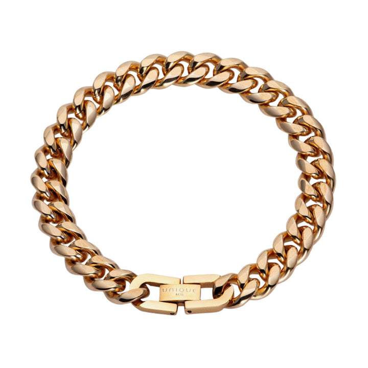 Unique & Co Yellow Gold Plated Stainless Steel Bracelet 21cm