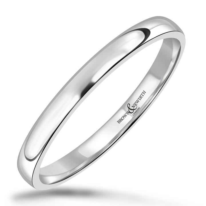 2.5mm Timeless Platinum Wedding Ring by Brown & Newirth