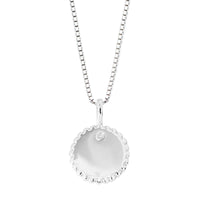 D for Diamond Childs Round Tag Pendant - Michael Jones Jeweller