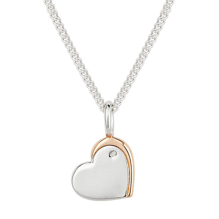 D for Diamond Child's Heart Pendant