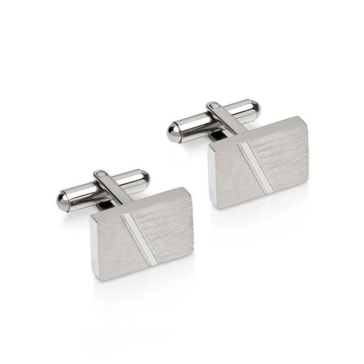 Unique & Co Rectangular Stainless Steel Cufflinks