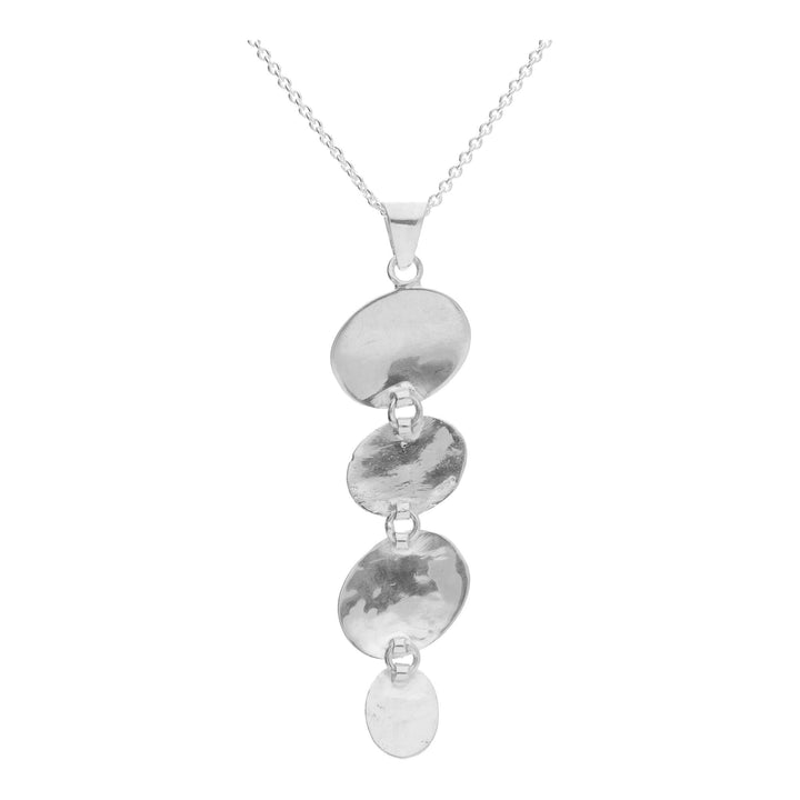 Chris Lewis Silver Stepping Stones Oval Pendant