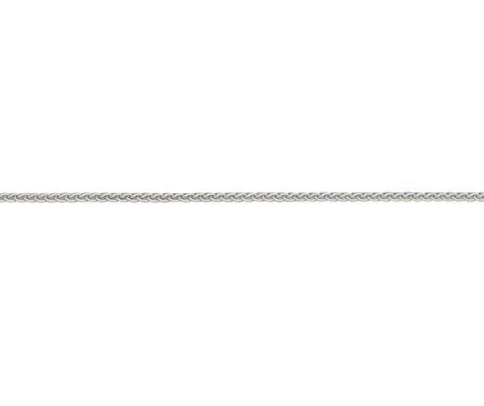 9ct White Gold 16 Inch Spiga Link Chain