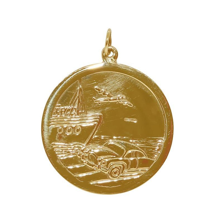 9ct Yellow Gold St Christopher Pendant - Michael Jones Jeweller