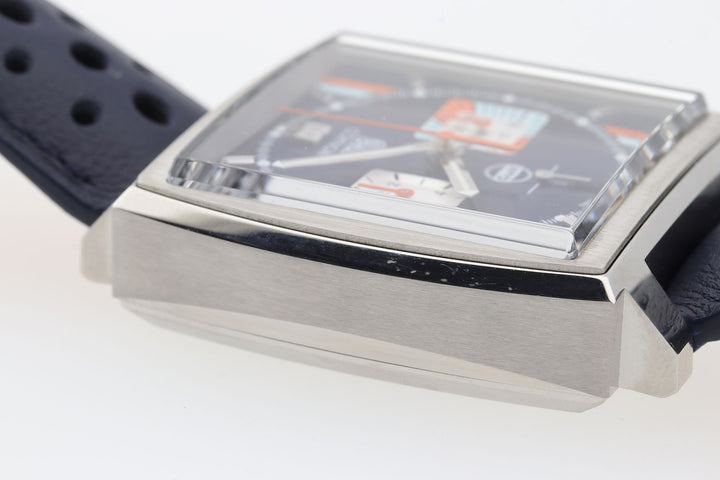 TAG Heuer Monaco x Gulf 39mm 100m Special Edition Automatic Watch CBL2115.FC6494 - Michael Jones Jeweller