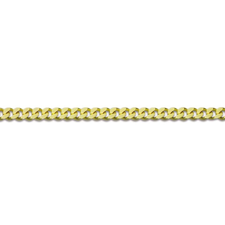 9ct Yellow Gold 16 Inch Diamond Cut Curb Link Chain