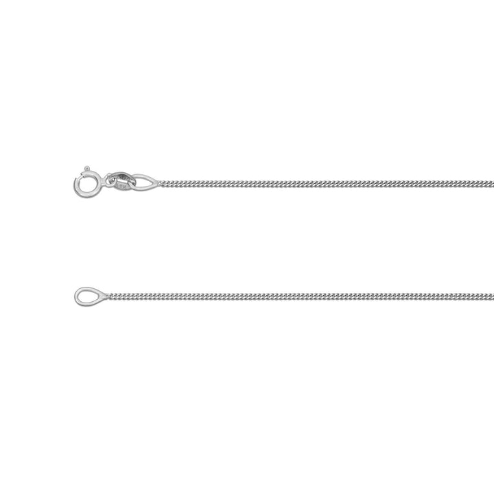 18ct White Gold 16inch Curb Chain - Michael Jones Jeweller