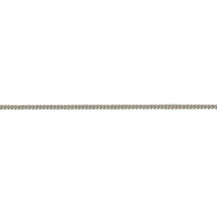 18ct White Gold 16 Inch Filed Curb Link Chain