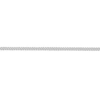 9ct White Gold 20 Inch Filed Curb Link Chain