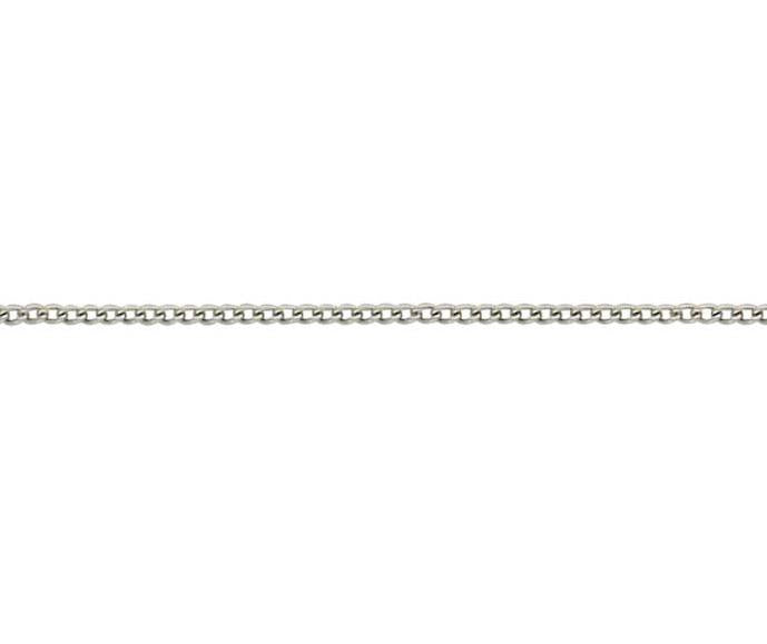 9ct White Gold 16 Inch Curb Link Chain