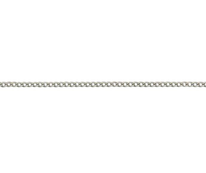 9ct White Gold 18 Inch Curb Chain