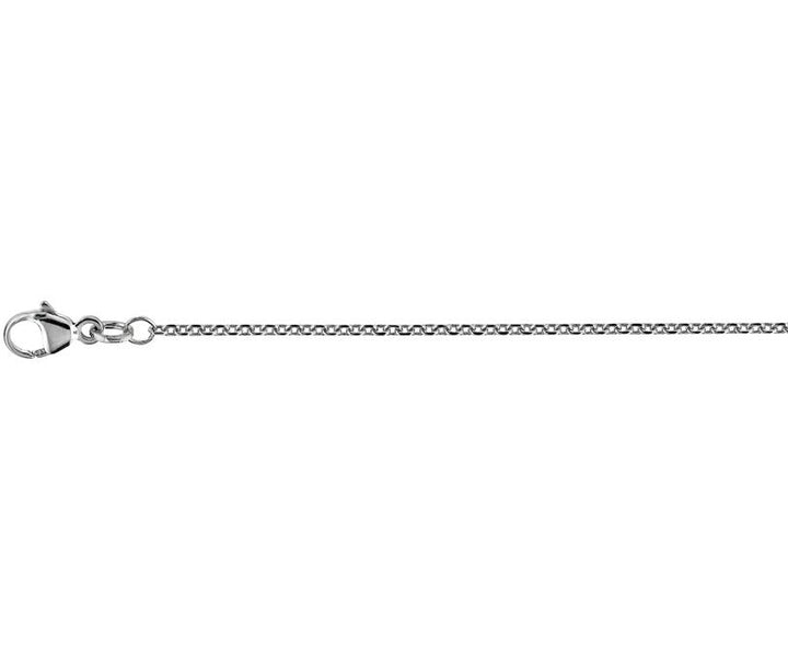 18ct White Gold 16 Inch Close Filed Trace Link Chain