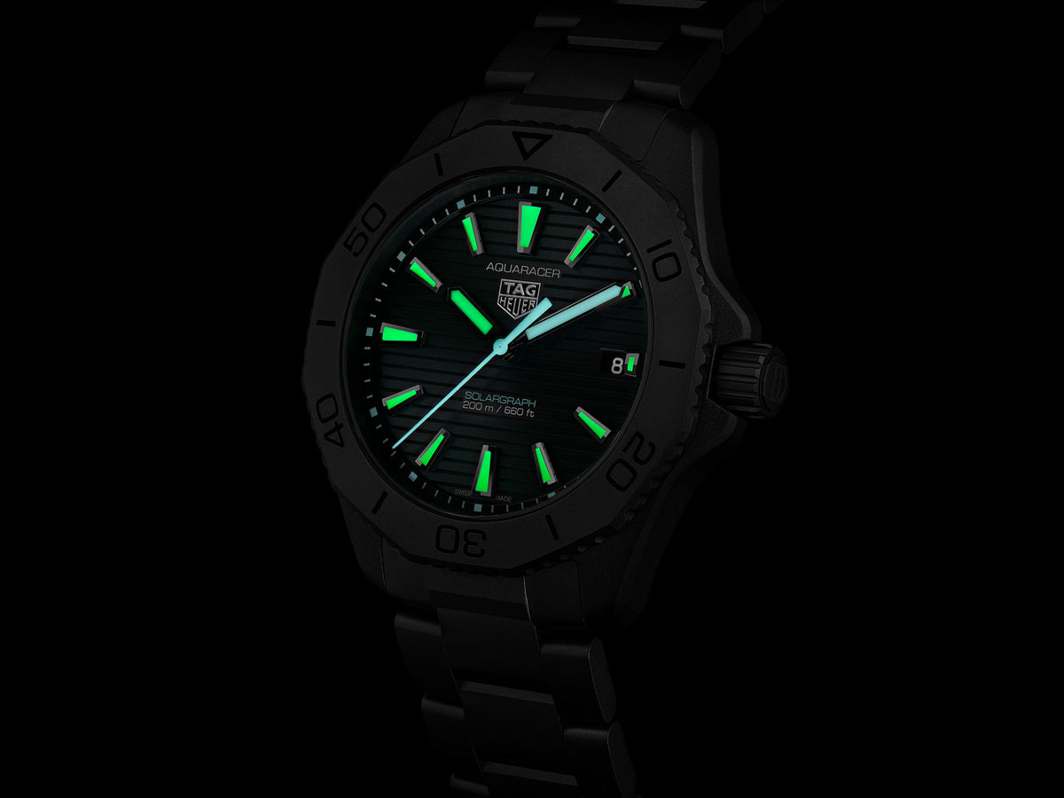 TAG Heuer Aquaracer Professional 40mm 200m Solargraph Quartz Watch WBP1180.BF0000 - Michael Jones Jeweller