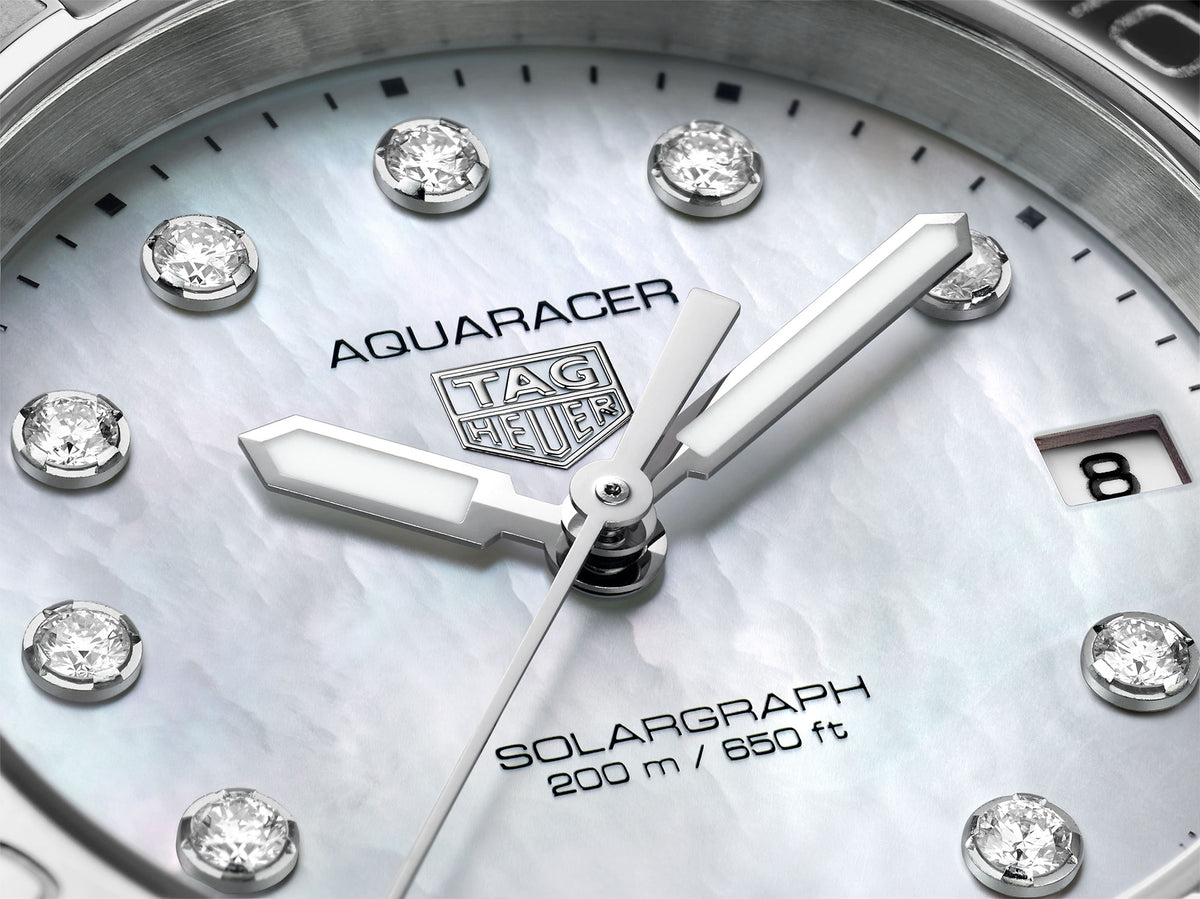 TAG Heuer Aquaracer Professional 34mm 200m Solargraph Quartz Watch WBP1313.BA0005 - Michael Jones Jeweller