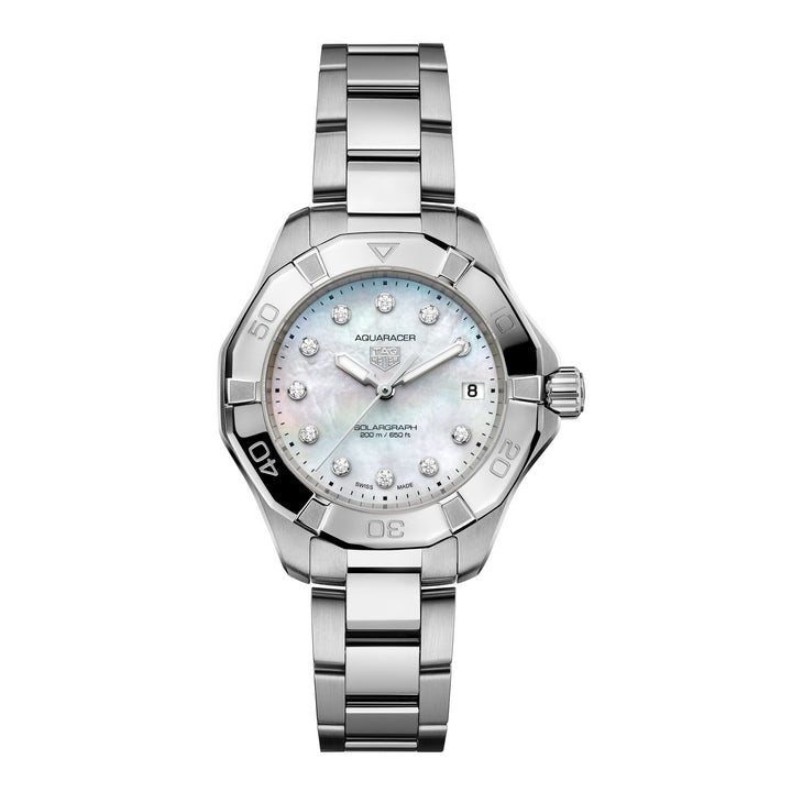 TAG Heuer Aquaracer Professional 34mm 200m Solargraph Quartz Watch WBP1313.BA0005 - Michael Jones Jeweller
