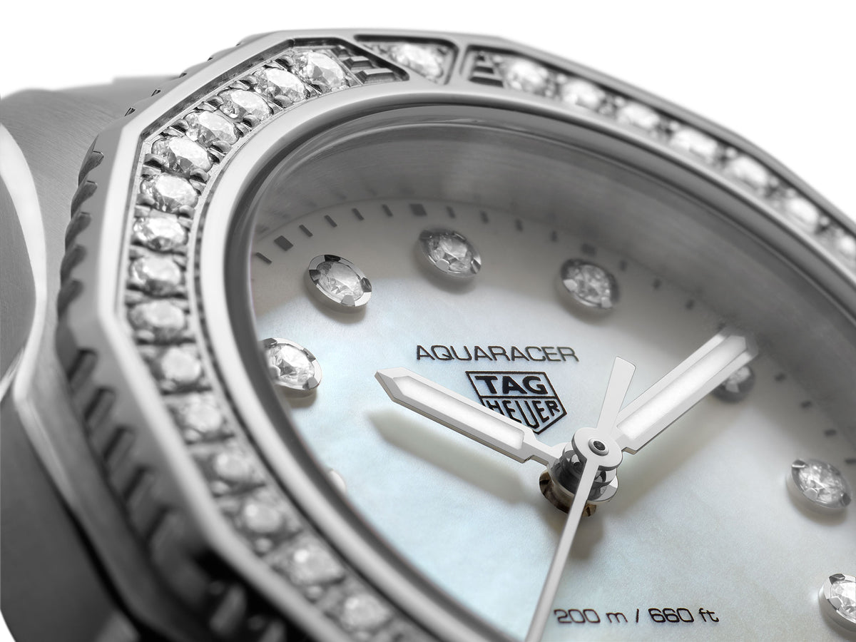 TAG Heuer Aquaracer Professional 30mm 200m Diamond Set Quartz Watch WBP1417.BA0622 - Michael Jones Jeweller