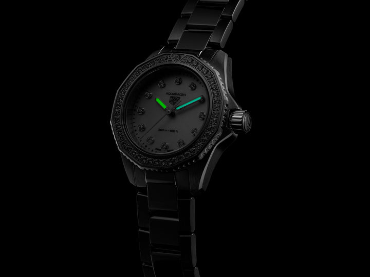 TAG Heuer Aquaracer Professional 30mm 200m Diamond Set Quartz Watch WBP1417.BA0622 - Michael Jones Jeweller