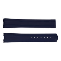 Omega Watch Strap. Blue Rubber Seamaster Diver Strap. - Michael Jones Jeweller
