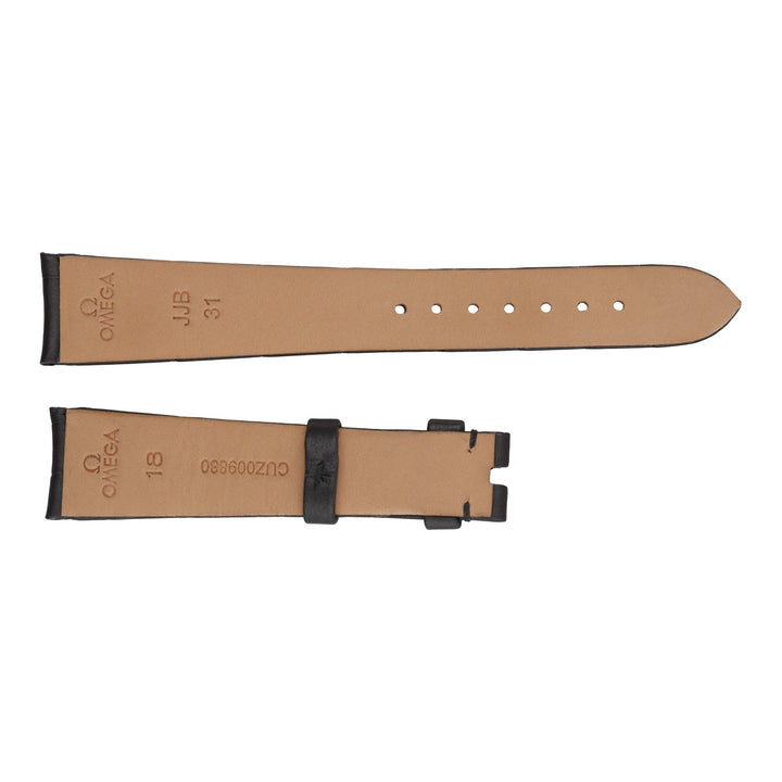 Omega Watch Strap. Grey 18mm Leather Watch Strap