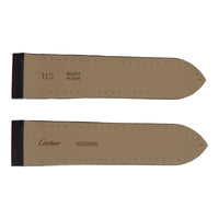 Watch Strap. Santos 100 LM Automatic Sreap. Semi-Matt Dark Brown - Michael Jones Jeweller