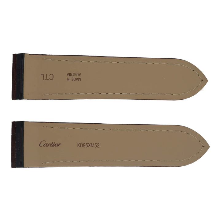 Watch Strap. Santos 100 LM Automatic Sreap. Semi-Matt Dark Brown - Michael Jones Jeweller
