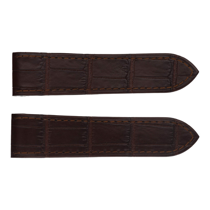 Watch Strap. Santos 100 LM Automatic Sreap. Semi-Matt Dark Brown - Michael Jones Jeweller